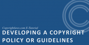 Online copyright course on writing a copyright policy, guidelines or best practices