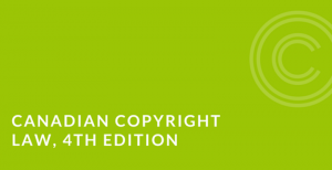 Book on Canadian Copyright Law
