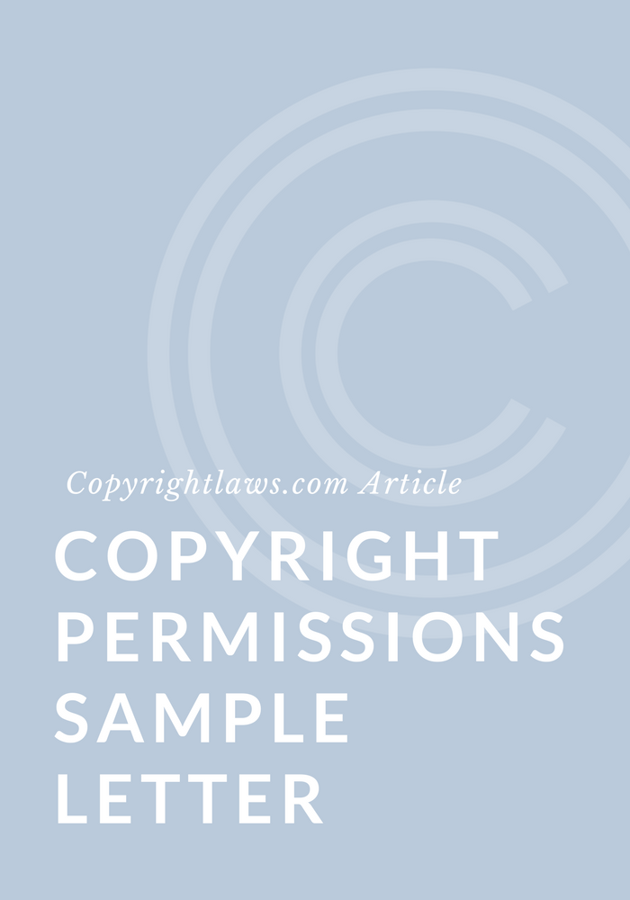 Copyright Permissions Sample Letter Copyrightlaws Com Copyright