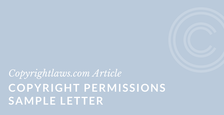 Permissions letter for copyright clearance