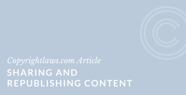 Sharing and republishing online content