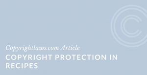 Copyright protection in recipes