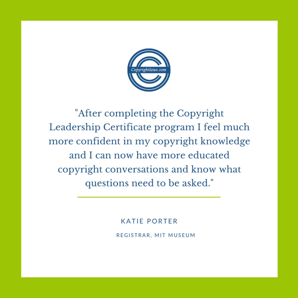 Online copyright course testimonial
